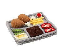 Crochet Laptop Case Set for Beginner with Instruction Food Tray Like Table Bag Crochet Set with Knitting Accessories Creative Project