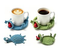 Crochet Lizard Coaster, Unique Lizard Funny Coasters，Mix