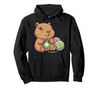 Crochet Lover Capybara Cozy Yarn Craft Vibe Pullover Hoodie
