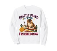 Crochet Lover Cat Coffee Finished Row Cozy Craft Humor Sweatshirt