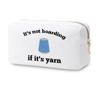 Crochet Lover Gifts Knitter Gifts for Women Makeup Bag Knitting Lover Gift Crocheting Gifts for Girls Knitting Gift Mother's Day Gifts for Mom Friend Cosmetic Bag Christmas Birthday Gift Travel Pouch