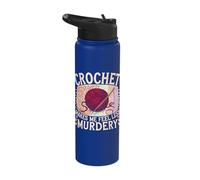 Crochet Makes me Feel Less Murdery Stainless Steel Insulated Water Bottle
