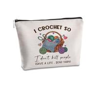 Crochet Makeup Bags for Women Crochet Gifts for Crocheters Cosmetic Bag Crochets Supplies and Accessories Gadgets for People Who like Crocheting Christmas Birthday Travel Zipper Pouch