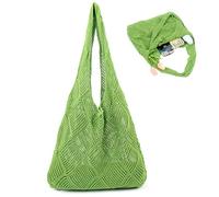 Crochet Mesh Beach Tote Bag - Beach Bag Women - Crochet Beach Bag - Knitted Shoulder Bag Summer - Women's Boho Tote Bag for Holiday Travel Beach Summer Beach Bag for the Beach, Travel, Work