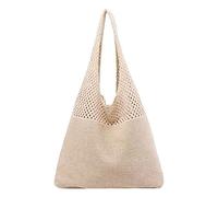 Crochet Mesh Beach Tote Bag Large Capacity Top-Handle Bags Fashion Summer Vacation Aesthetic Knit Boho Shoulder Bag For Women Handbags Shoulder Fashion Tote Bags Shoping Casual Work
