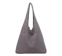 Crochet Mesh Beach Tote Bag, Summer Vacation Aesthetic Knit Boho Shoulder Bag for Women Shopping Tote Vintage Cotton Cloth Girl Bags