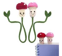 Crochet Mushroom Bookmark Gift for Book Lover (Red)