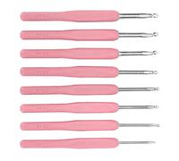 Crochet Needle, Practical Non-Slip Crochet Hooks Multiple Colors ABS+Aluminum Alloy for Friend for Crocheting for DIY Crafts for Family Mother, Grandmother (Pink)