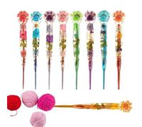 Crochet Needles | 9 Piece Easy Lightweight Cat Paw Flower Design Tool,Crochet Needle,for Dolls Blankets Shawls Hats Scarves Craft Project