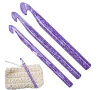 "Crochet Needles- Sequins Crystals Crochet Hooks Set Sizes 10mm/12mm/15mm | Knitting Needles for Crochet Crochet Beginner Kit for Adults Tools
