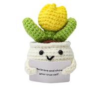 Crochet Ornament, Knitted Ornament | Knitted Flower Ornament,Handmade Positive Crochet Toy, Cute Knitted Flower Decorative