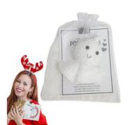 Crochet Panda, Panda Bear with Hook, Cute Soft Panda, Handmade Panda Plush Animal with Greeting Card and Organza Packaging for Thanksgiving, Day, Christmas, A