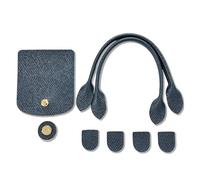 Crochet Patchwork Bag Accessories Set with Magnetic Closure and Detachable Components in Multiple Colors, Royal Blue, As the pic show