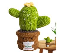 Crochet Plant | Home Decor Positive Doll | Decorative Cactus Shape Knitted Doll for Adults Teens Sensitive Children Craft Collectors Mindfulness Practitioners Frequent Travelers