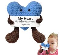 Crochet Pocket Hug Heart - Crochet Heart Pocket Hug, Cuddle Handmade Craft | Portable Pocket Hug Keepsake, Knitted Pocket Charm, Crocheted Heart, Annive Gift