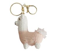 Crochet Positive Animals,Animal Bag Charm | Handmade Cute Alpaca Crafts Emotional Knitting Charm for School Bag Tote Decor Car Keys Women Girls