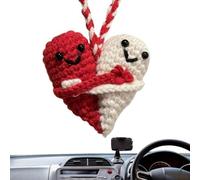 Crochet Positive Doll - Heart-shaped Knitted Toy, Soft Wool Yarn Plush, Adorable Handmade Companion, Cute Funny Figure, Creative Decorative Ornament | For Home Bedroom