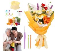 Crochet Project to Another Crochet Flower Set, Starter's Hunet Set, Colorful Knitting | Crochet Flower Accessories, Looms for Craft Size