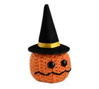 Crochet Pumpkin Doll - Handmade Halloween Decor, Cute Knitted Toy for Kids, Festive Gift for Christmas Thanksgiving Baby