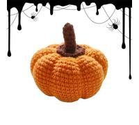 Crochet Pumpkins,Artificial Small Woven Pumpkins For Halloween - Rustic Farmhouse Decor Aesthetic Fall Bowl Filler For Home Kitchen Thanksgiving Shelf - Autumn Acci