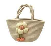 Crochet Purse Flower Design Woven Beach Tote