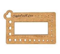 Crochet Ruler | Convenient Multifunctional Wooden Multi-Size Holes,Craft Crochet Measuring Tool - for Adults Lovers Family Friends Grandma Women Mom