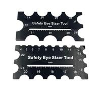 Crochet Safety Eye Tool - 2 Pieces Measure Tools For Stuffed Animals Eyes, Gauge Sizer From 4mm To 32mm | Heavy-Duty Crafting Supplies For Crafters Hobby Toy Making Stuffed Animal Creative Projects