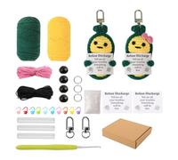 Crochet Set for Beginners, Filled Crochet Set - Peas Beginner Knitting Kit - Vegetable Art, Beginner-Friendly Yarn, Knitting Accessories for Kids, Learn How to Crochet for Kids and Adults