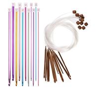 Crochet Set - Tunisian Crochet | Knitting Hooks Tool Accessories, 23 Pieces Afghan Tunisian Crochet Hook, Long Afghan Hooks for Crafts