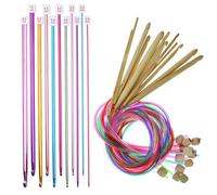 Crochet Set - Tunisian Crochet | Knitting Hooks Tool Accessories, 23 Pieces Afghan Tunisian Crochet Hook, Long Afghan Hooks for Crafts