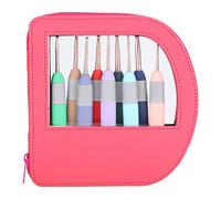 Crochet Set Weaving Tools Soft Handle Radian Knitting Needle TPR Handle for Comfortable Crocheting