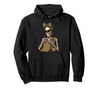 Crochet Skeleton Messy Bun Knitting Crochet Lover Women Pullover Hoodie