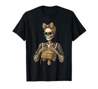 Crochet Skeleton Messy Bun Knitting Crochet Lover Women T-Shirt