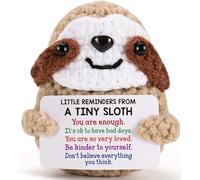 Crochet Sloth Gift - “Little Reminders from a Tiny Sloth” - Cute Handmade Plush with Kind Words - Thoughtful Gift for Friends, Coworkers, Teachers, Teens, or Loved Ones
