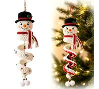 Crochet Snowman Spiral Ornament DIY Kit for Beginners E