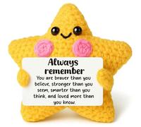 Crochet Star Encouragement Gift, Inspirational Keepsake for Son Daughter Friend, Sentimental Birthday & Graduation Gift, Mental Health Support & Anxiety Relief, You are Loved