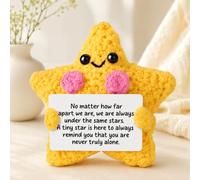 Crochet Star Pocket Hug, Thinking of You Gift for Anxiety Relief, Friends | A Hug You Can Hold, The Perfect "Thinking of You" Gift, Handcrafted with Love