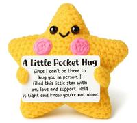 Crochet Star Pocket Hug, Thinking of You Gift for Friend, Get Well Soon Care Package, Long Distance Relationship Keepsake, Emotional Health Support Gift for Anxiety, Miss YouWomen Men