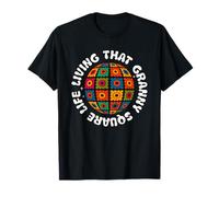 Crochet Stuff for Women Granny Square-Life Yarn Queen Retro T-Shirt