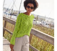 Crochet-Style Jumper lands end Green 8