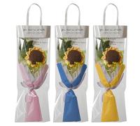 Crochet Sunflower Bouquet Decor | Completed Knitted Flower Bouquet for Wedding, Home Decoration, Graduation
