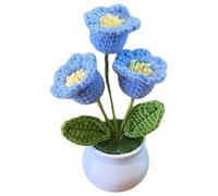 Crochet Sunflower Plants - Handmade Crochet Sunflower | Crochet Small Potted Flowers | Cute Sunflower Handmade Flowers | Desk Decor Potted Flowers | Realistic Knitted Flower Potted Plant For Home, Des