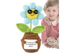 Crochet Sunflowers | Inspirational Doll,Cute Crochet Artificial Flowers for Home Desk Car Dashboard Decor Small Birthday Graduation Teacher Friend Appreciation