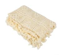 Crochet tablecloth 140x100cm with elegant vintage lace embroidery for For Home dining and wedding settings made from cotton fabric for practical use (100 * 140cm)