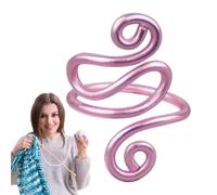 Crochet Tension Ring, Adjustable Aluminum Wire Finger Rings, Firm Grip Yarn Regulator for Righties & Lefties, Companion Hook Ring for Weavers, Crocheters & Knitters
