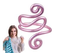 Crochet Tension Ring - Multifunctional Hook Ring, Portable Knitting Tool | Durable Aluminium Wire Tension Ring, Accompaniment Ring Yarn Regulator for Left and Right Handers, (1.77 x 1.57 x 1.57 inches