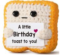 Crochet Toast Birthday Gift - Handmade Funny & Cute Keepsake for Mom, Dad, Friends, Him, Her, Kids, Women, Men - Emotional Positive Fanny Toast