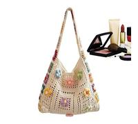 Crochet Tote Bag Boho Handmade Knit Handbag