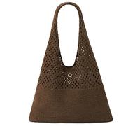 Crochet Tote Bag for Women - Aesthetic Boho Knit Beach Bag, Mesh Design for Summer Vacation