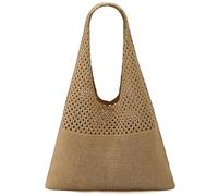 Crochet Tote Bag for Women, Mesh Beach Bag, Summer Aesthetic Boho Knit Tote for Vacation